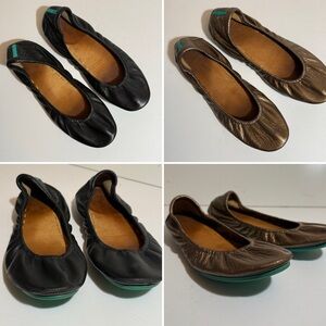 2 Pair | Tieks Matte Black & Metallic Bronze Sz 8